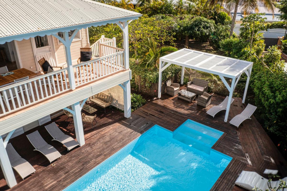 Villa de 5 chambres avec piscine à louer à ste anne guadeloupe avec vue mer