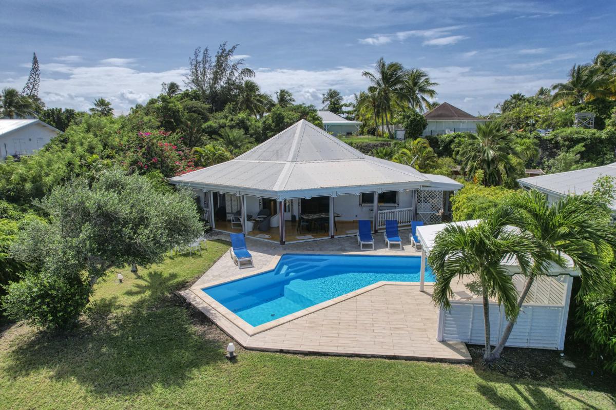 Villa à louer Saint François Guadeloupe__VUE PISCINE