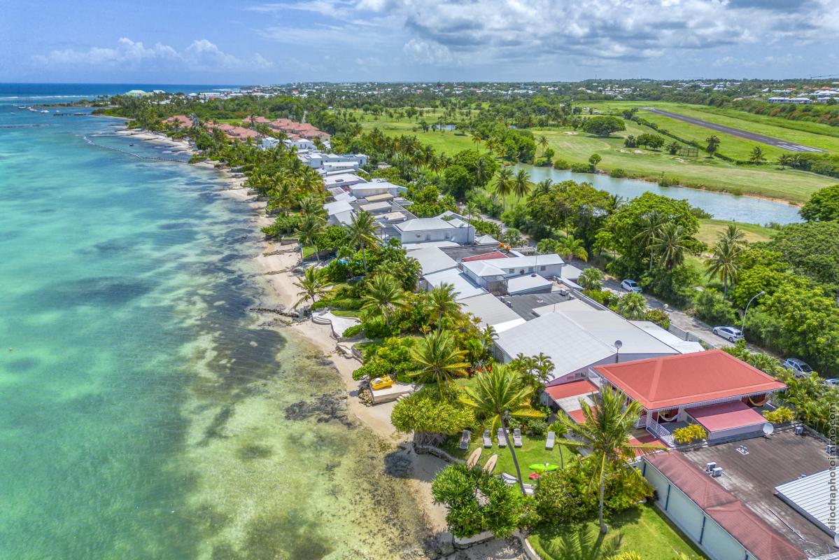 Location villa pied dans l'eau Saint François Guadeloupe_vue du ciel